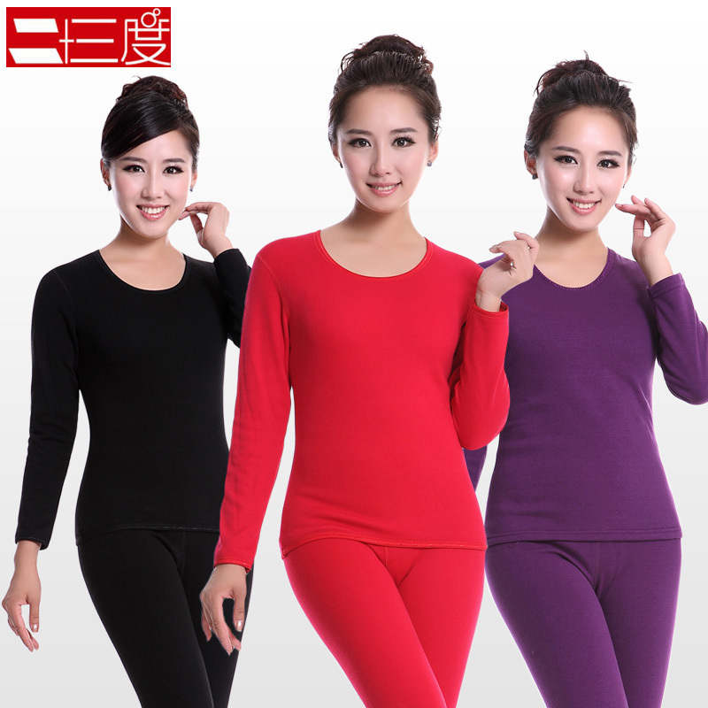 2012 thermal underwear female thickening plus velvet body shaping women's underwear female thermal set