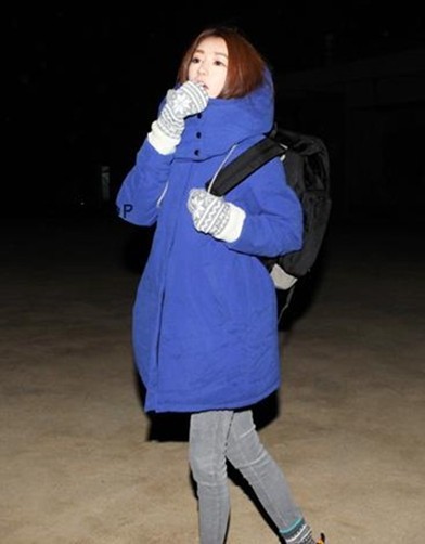 2012 thickening medium-long down cap bread type wadded jacket cotton-padded jacket female