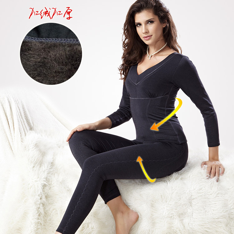 2012 thickening plus velvet body shaping abdomen drawing thermal top