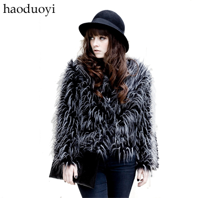 2012 three-color peacock wool fur coat long-sleeve fur 5 size ,XS-S-M-L-XL, Free shipping