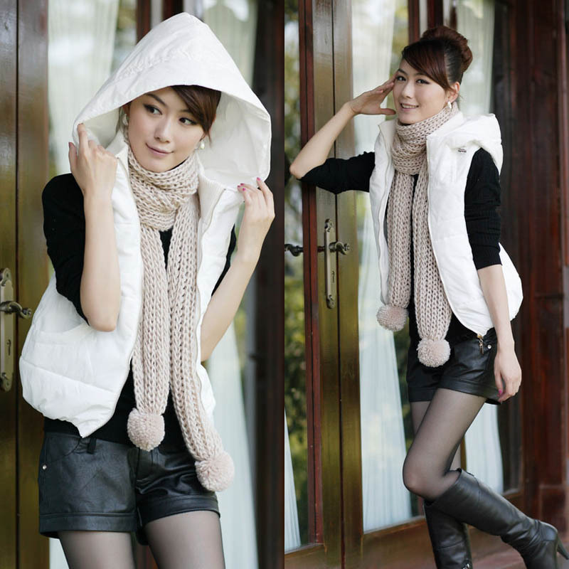 2012 vest outerwear women's plus size female black autumn and winter vest small vest female fashion