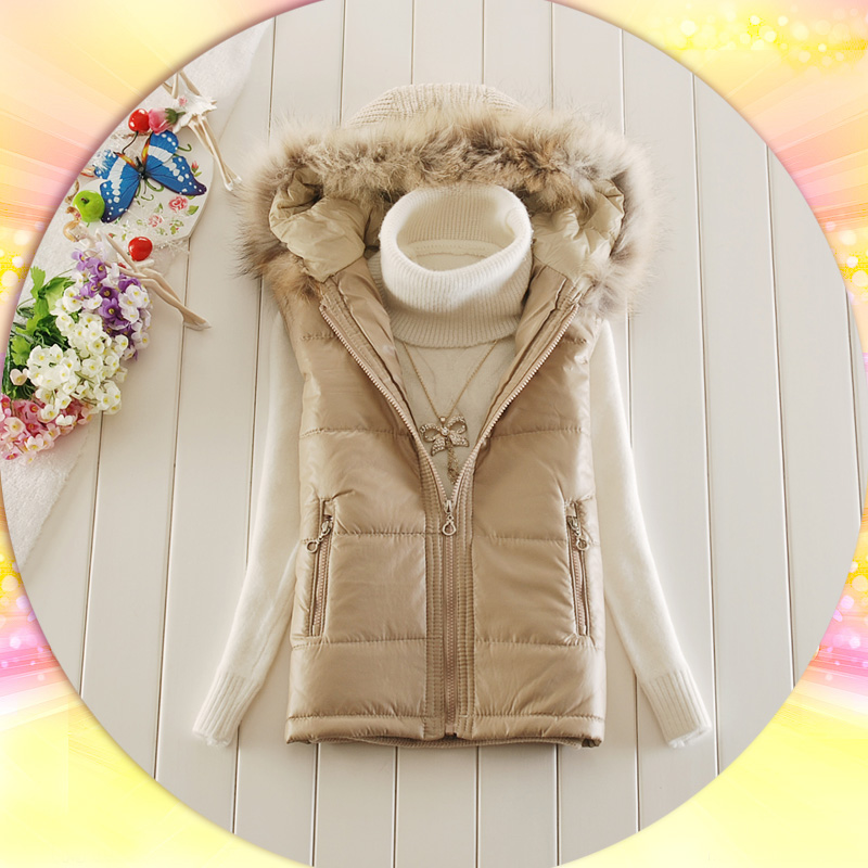 2012 vest thickening with a hood vest vest women's autumn and winter fashion