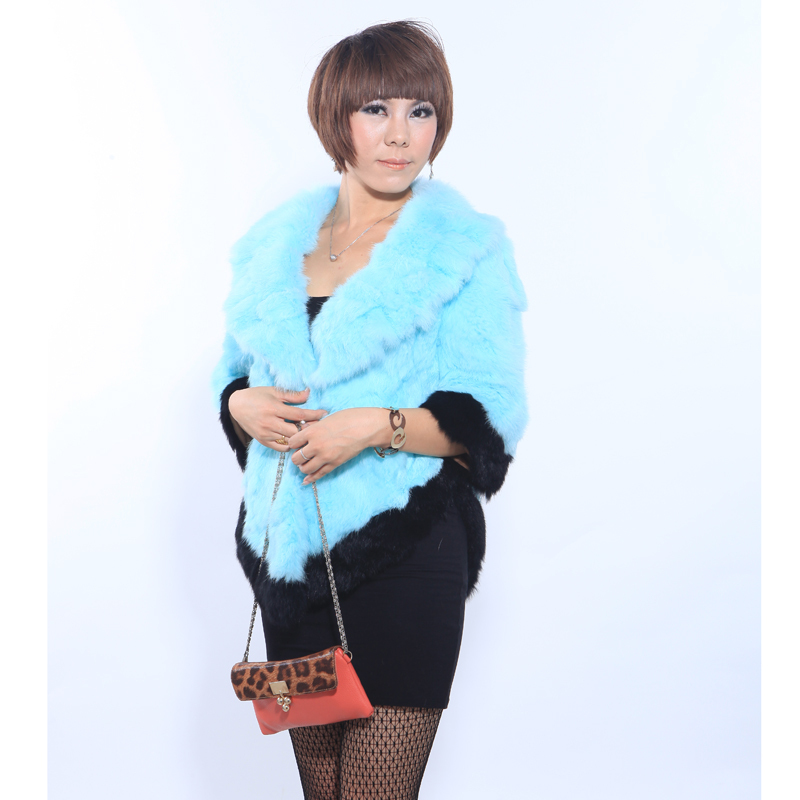 2012 victoria fur cloak type rabbit fur parquet fur coat short design