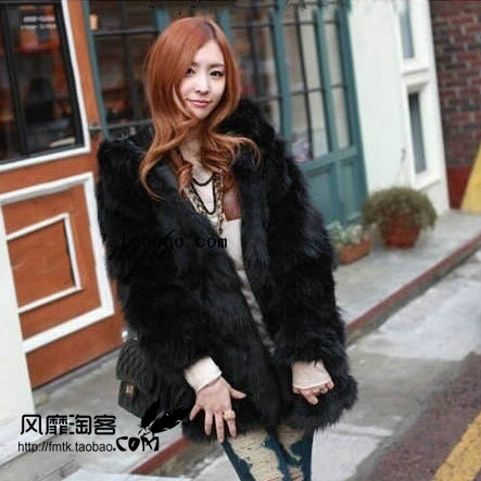 2012 vivi hot autumn and winter faux fashion long sleeve length paul warm with a hood outerwear