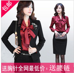 2012 white collar ol slim hip skirt set work wear 4