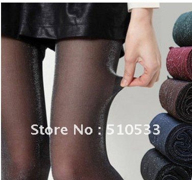 2012 Wholesale Beautiful Sexy Silvery Shining Stocking 5pcs/lot Women Long Leggings Sexy Tights Panty-hose YG0079