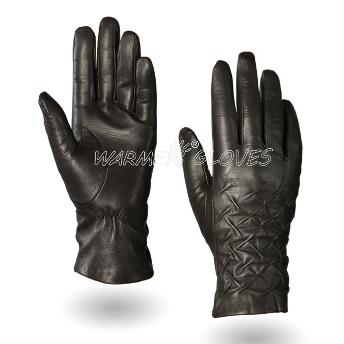 2012 Wholesale Free Shipping ladies Fashion leather glove,winter mittens