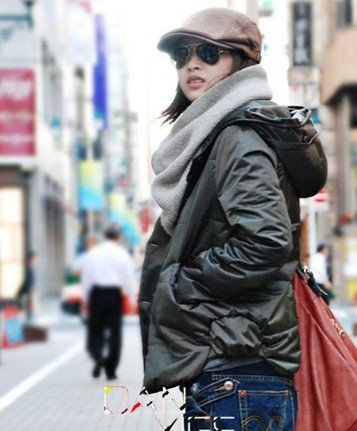 2012 wholesale Vogue Pattern Hooded Coat Army Green  free shipping