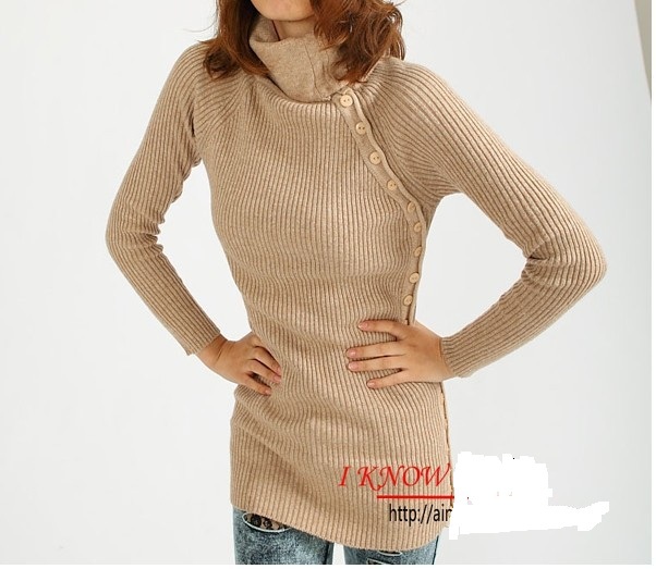 2012 Winter and autumn turtleneck thickening elastic slim knitted women sweater