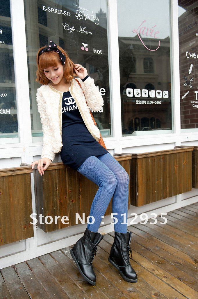 2012 Winter Bow Floral Thicken Women's Ninth Pants ,Cashmere Warmer Lady's Leggings ,Fashion Style Free Shipping #2180