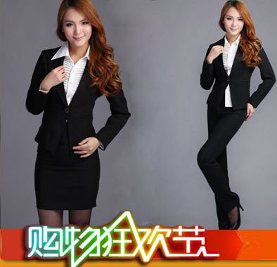 2012 winter career dress set piece set women's fashion skirt work wear women's formal female