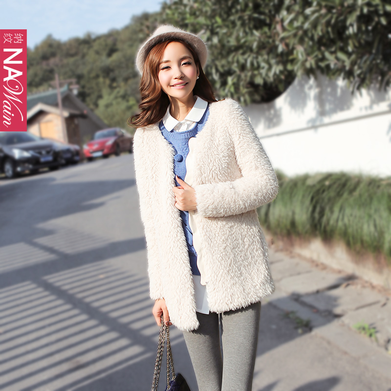 2012 winter cashmere fur coat female slim medium-long n41503o