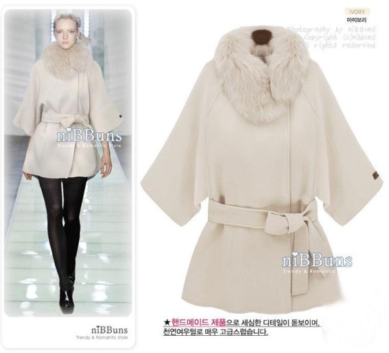 2012 winter collection [NW-036] fashion women's woolen mantle trench, fur collar outerwear lacing design overcoats