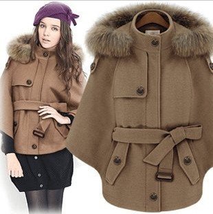 2012 WINTER COLLECTION [YZ019]high fashion women's fur outerwear,mantle trench, female woolen coats jackets free shipping