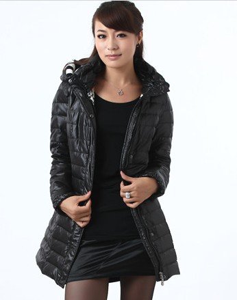 2012 winter down coat female fashionable casual medium-long candy color with a hood