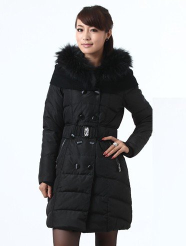 2012 winter down coat female fashionable casual medium-long yarn cape fur collar