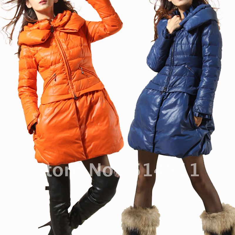 2012 winter down coat outerwear medium-long two ways the disassemblability Women down coat free shoping