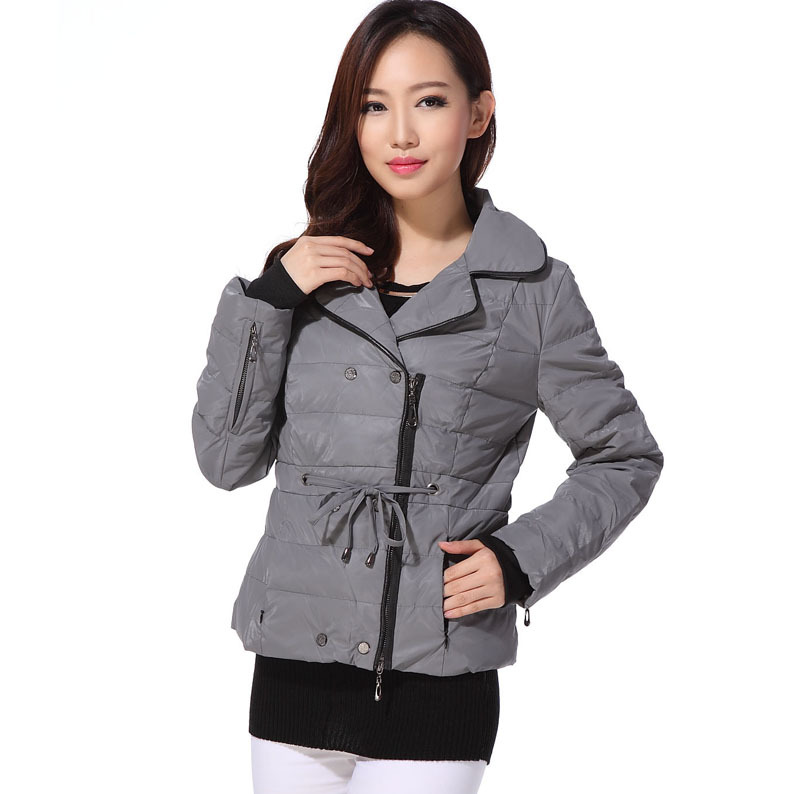 2012 winter down coat Women short design outerwear slim faux leather fabric thickening women's down coat 1193p190