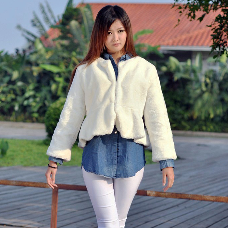 2012 winter elegant long-sleeve outerwear casual slim waist slim short jacket