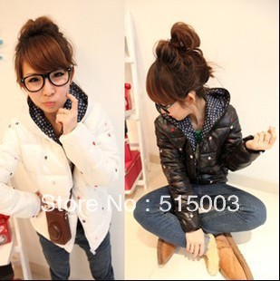 2012 winter embroidery pattern bread service cotton-padded jacket cotton-padded jacket wadded jacket women's outerwear