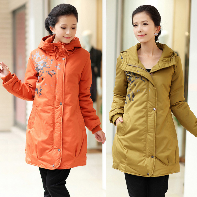 2012 winter female medium-long plus size wadded jacket slim women's wadded jacket