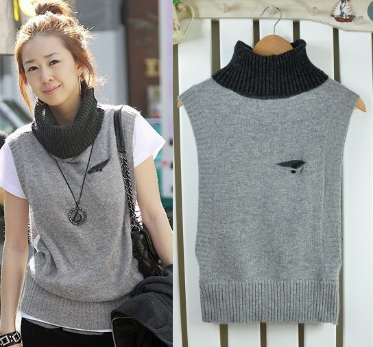 2012 winter female series ! thermal turtleneck vest