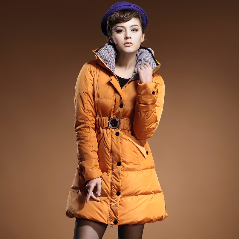 2012 winter involucres slim waist slim medium-long down coat female e850508 free shipping