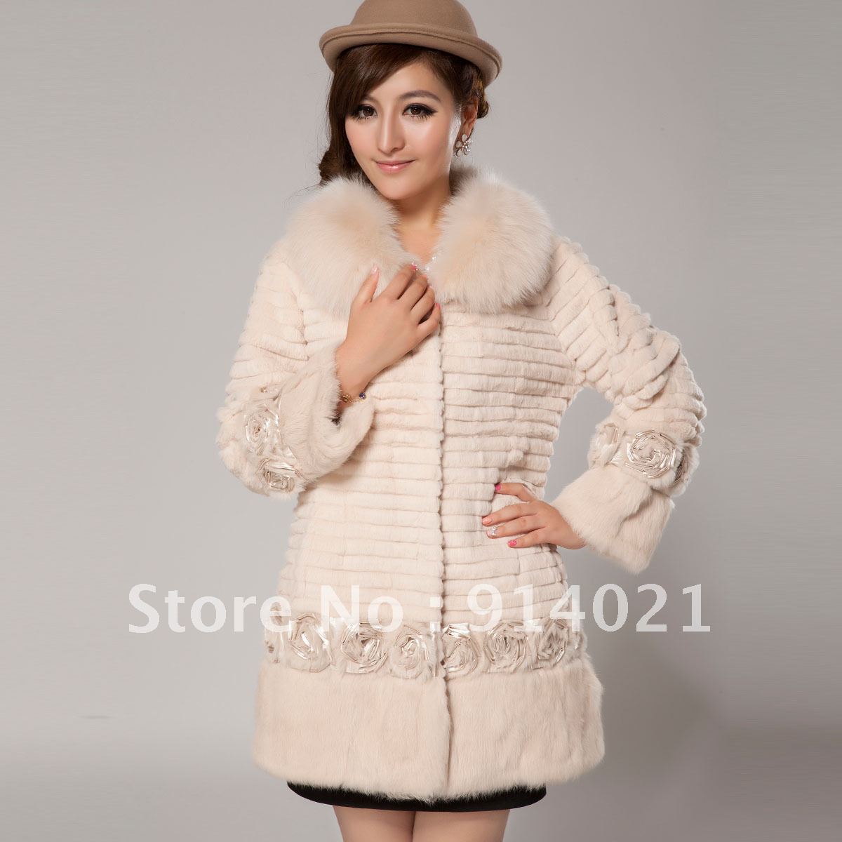 2012 winter latest design furs,women's medium-long lace decoration fox fur collar,rabbit fur outerwear,three colors