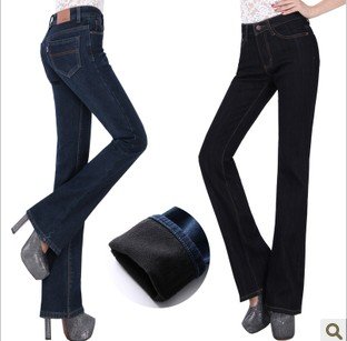 2012 Winter models plus thick velvet women's jeans cotton warm pants