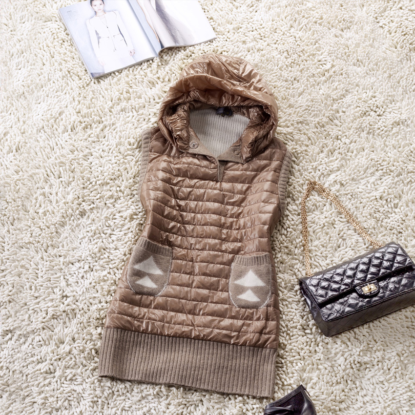 2012 winter new arrival fashion wool patchwork knitted sleeveless vest outerwear