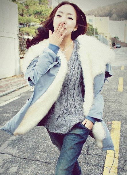 2012 winter new arrival large lapel thickening casual medium-long wadded jacket outerwear