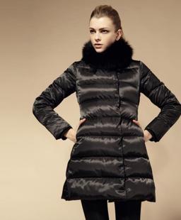 2012 winter new arrival medium-long down coat women down thickening fox fur slim stand collar outerwear