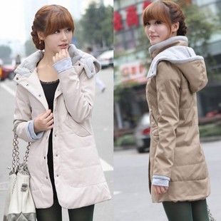 2012  winter new arrival medium-long women's cotton-padded jacket cotton-padded jacket thickening wadded jacket casual