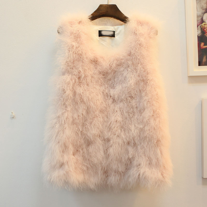 2012 winter new arrival turkey ostrich wool small vest vest fur coat g 6 19