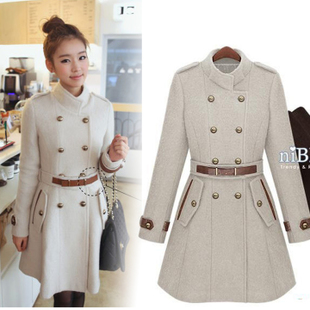 2012 winter new arrival women's medium-long trench plus size wool coat outerwear female fashion slim woolen outerwear