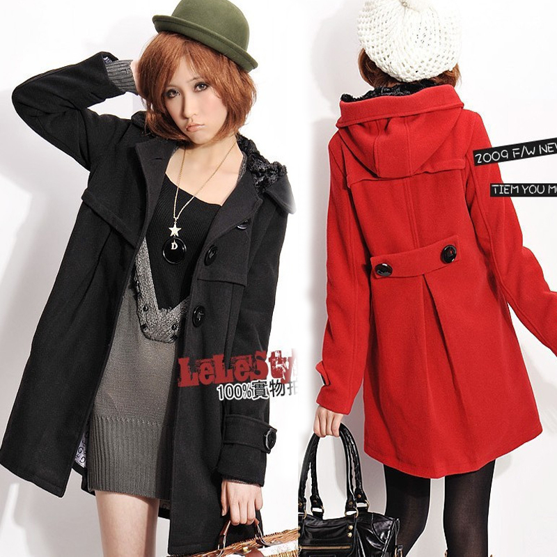 2012 winter overcoat women's cashmere trench wool coat woolen overcoat thick wool