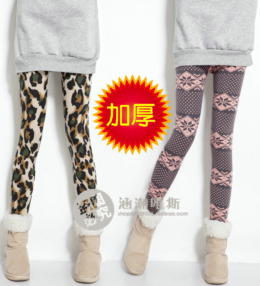 2012 winter pants women's long johns faux leather elastic casual tight plus velvet thickening ankle length legging