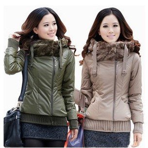 2012 winter PU wadded jacket outerwear women's short design slim thickening plus size small wadded jacket cotton-padded jacket