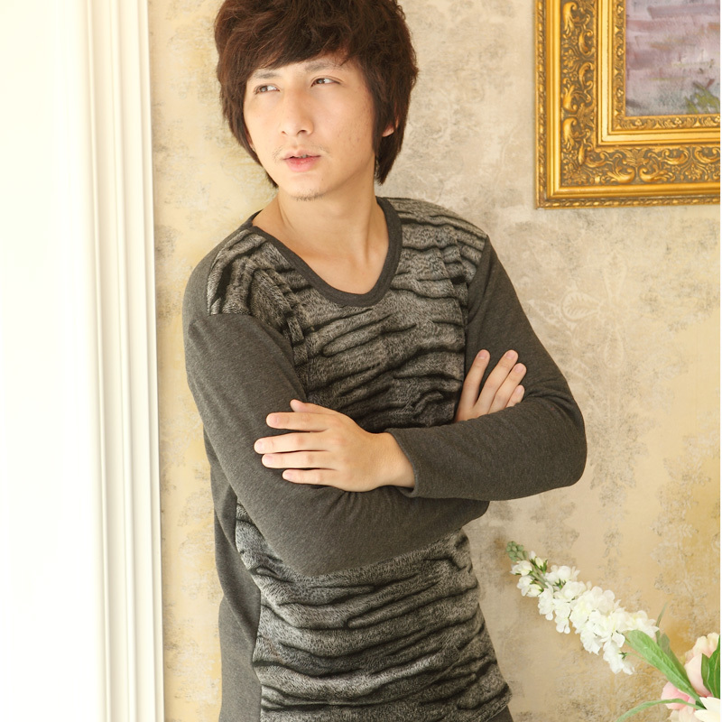 2012 winter quality thickening strengthen type stripe wool goatswool male thermal underwear set