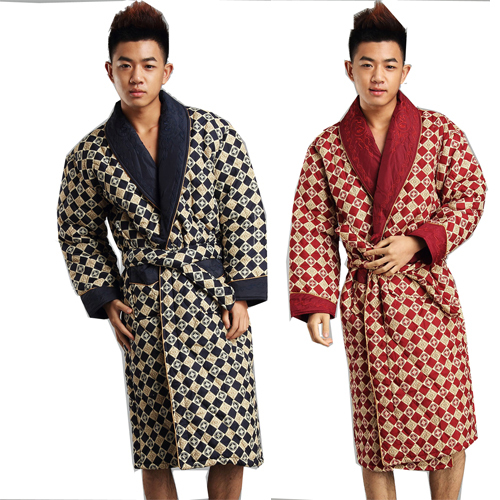 2012 winter rgxzr cotton-padded thermal Men sleepwear robe