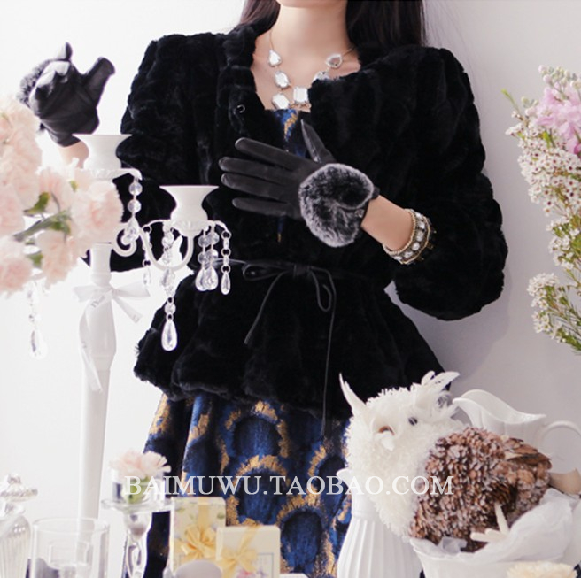 2012 winter ruffle hem luxury elegant fur coat female autumn and winter free shipping