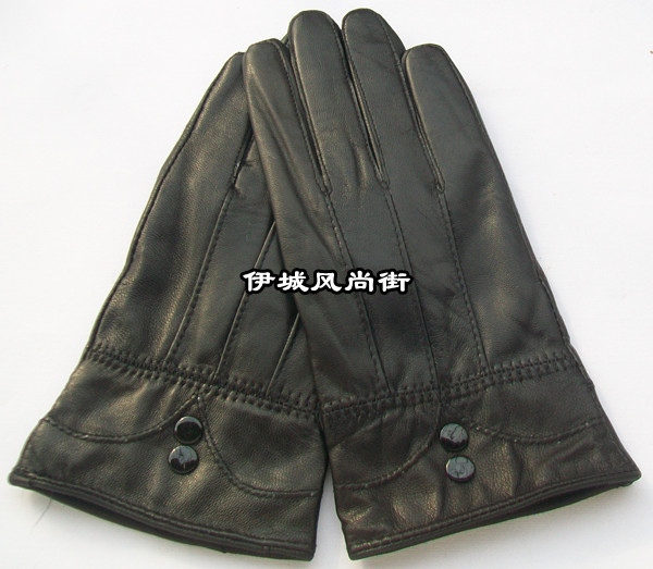 2012 winter sheepskin gloves fleece thermal genuine leather gloves