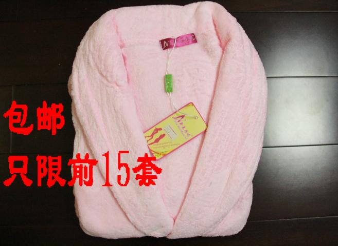 2012 winter sleepwear robe sleepwear lounge coral fleece long design