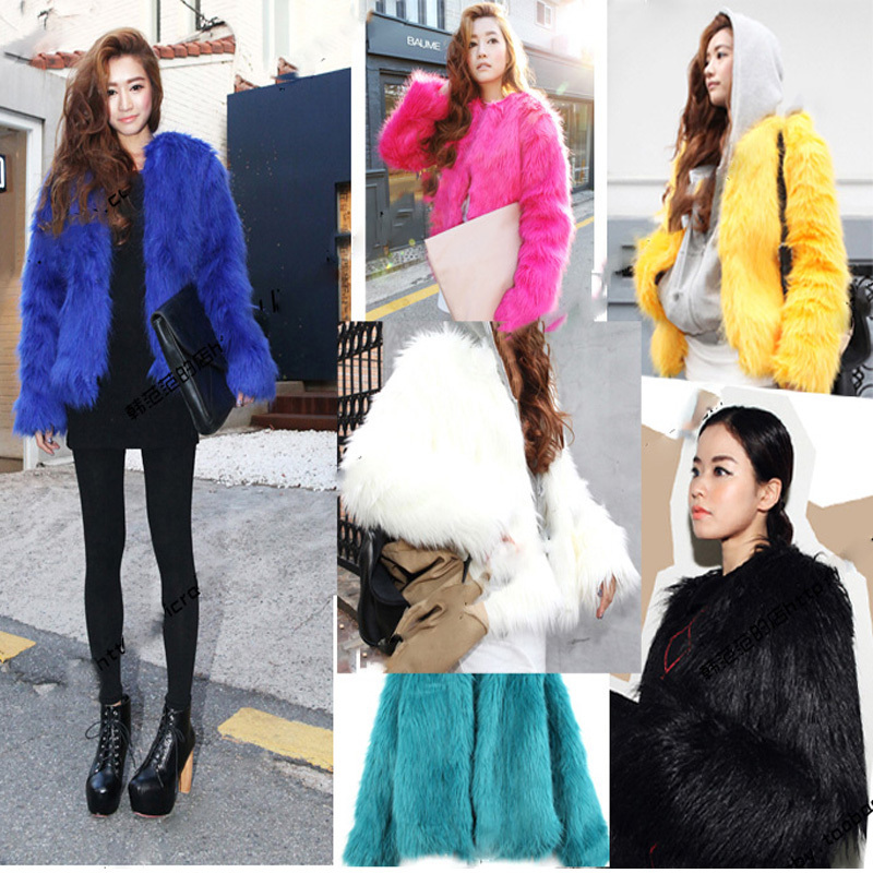 2012 winter sty nda multicolour fox fur coat