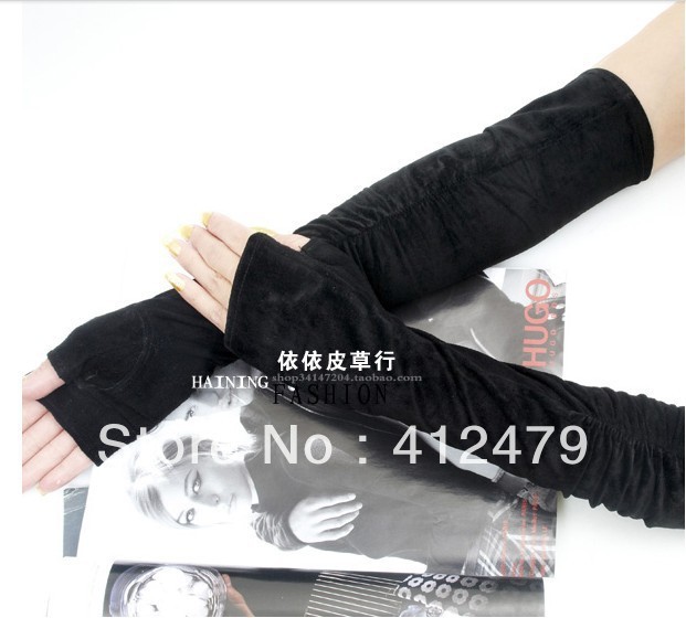 2012 winter women gloves 100% genuine leather,long design mill yarn skin gloves,hot sale T station gloves free shipping TB001