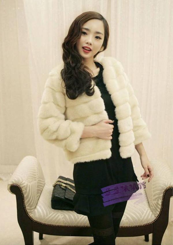 2012 winter women's ddadda luxury artificial faux short design outerwear