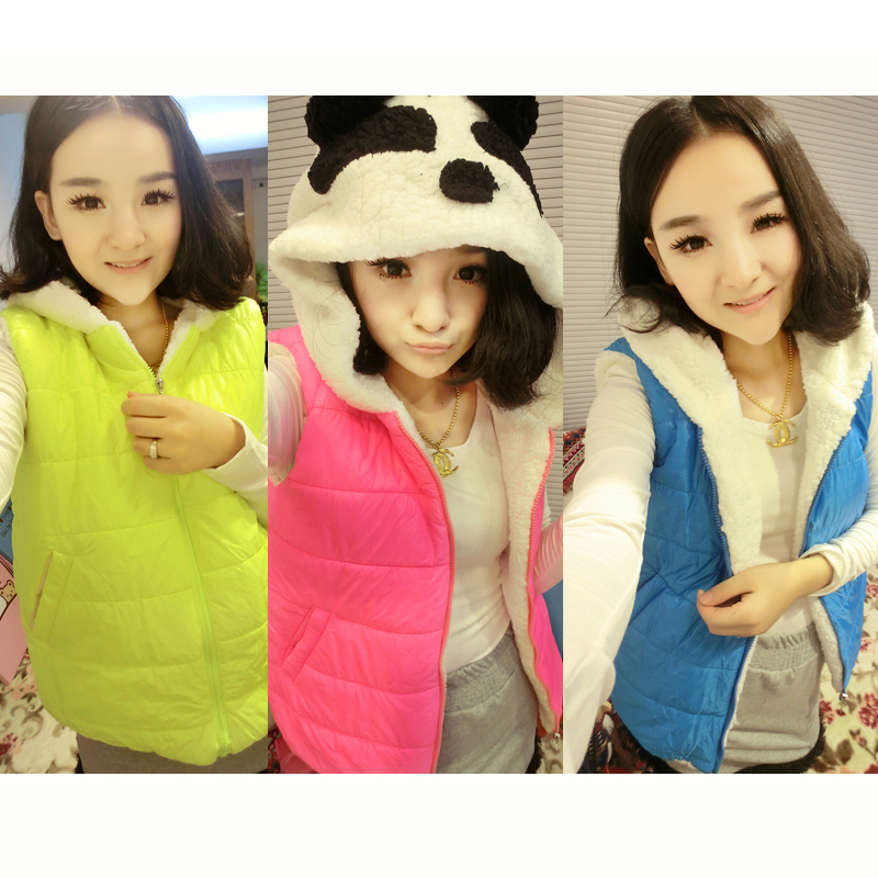 2012 winter wool sweater vest women's autumn and winter candy color vest fashion outerwear w986