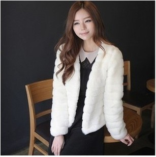 2012 women clothing autumn and winter faux fur long-sleeve outerwear white coat women jackets