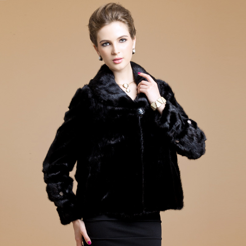 2012 Women mink hair patchwork women's fight mink fur coat sy2331