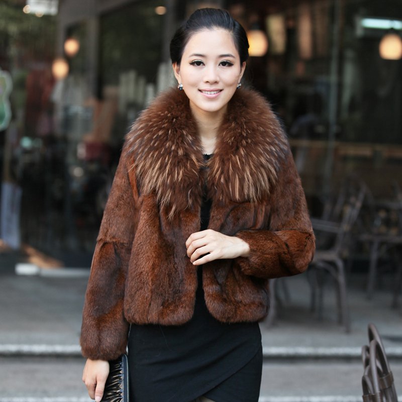 2012 Women rabbit fur coat 982